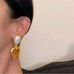 Bohemian heart drop earrings N342